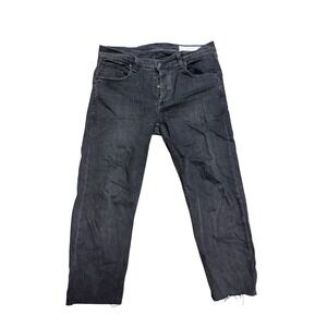Rag & Bone Fit 2 Slim Leg Jeans Mens 32 Rock Black Button Fly